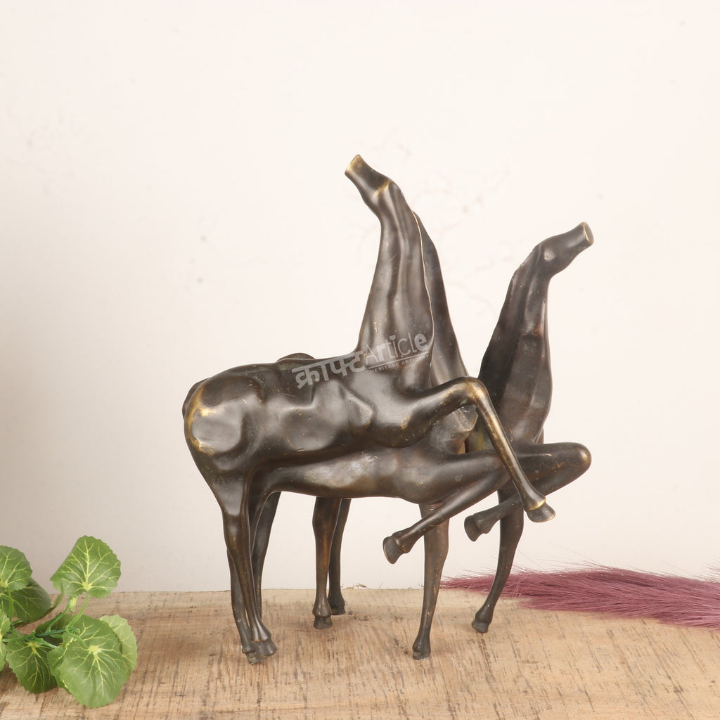 Decorative Brass Horse Sculpture
