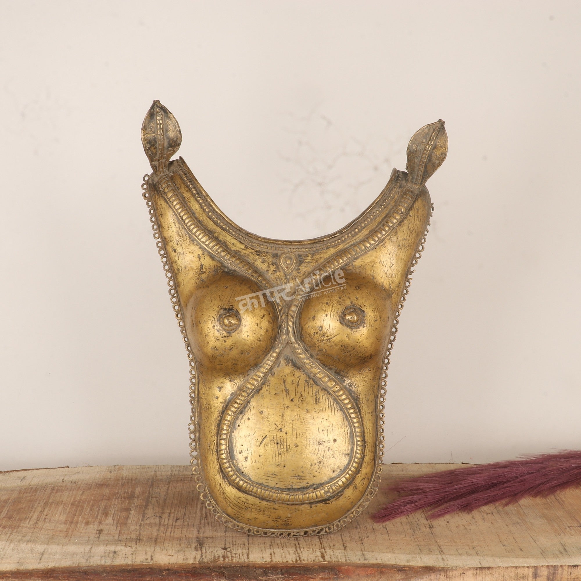 Traditional Tribal Brass Torso Sculpture