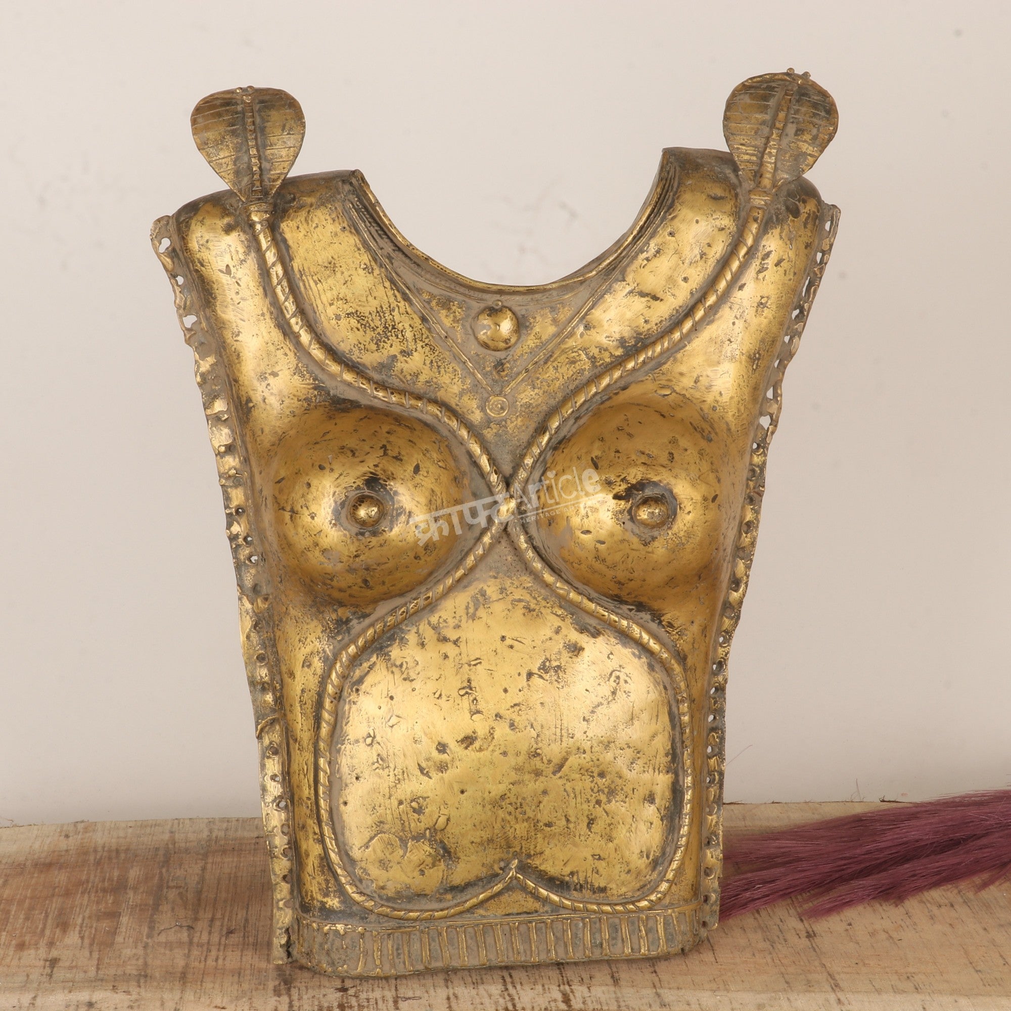 Traditional Brass Tribal Torso Sculpture