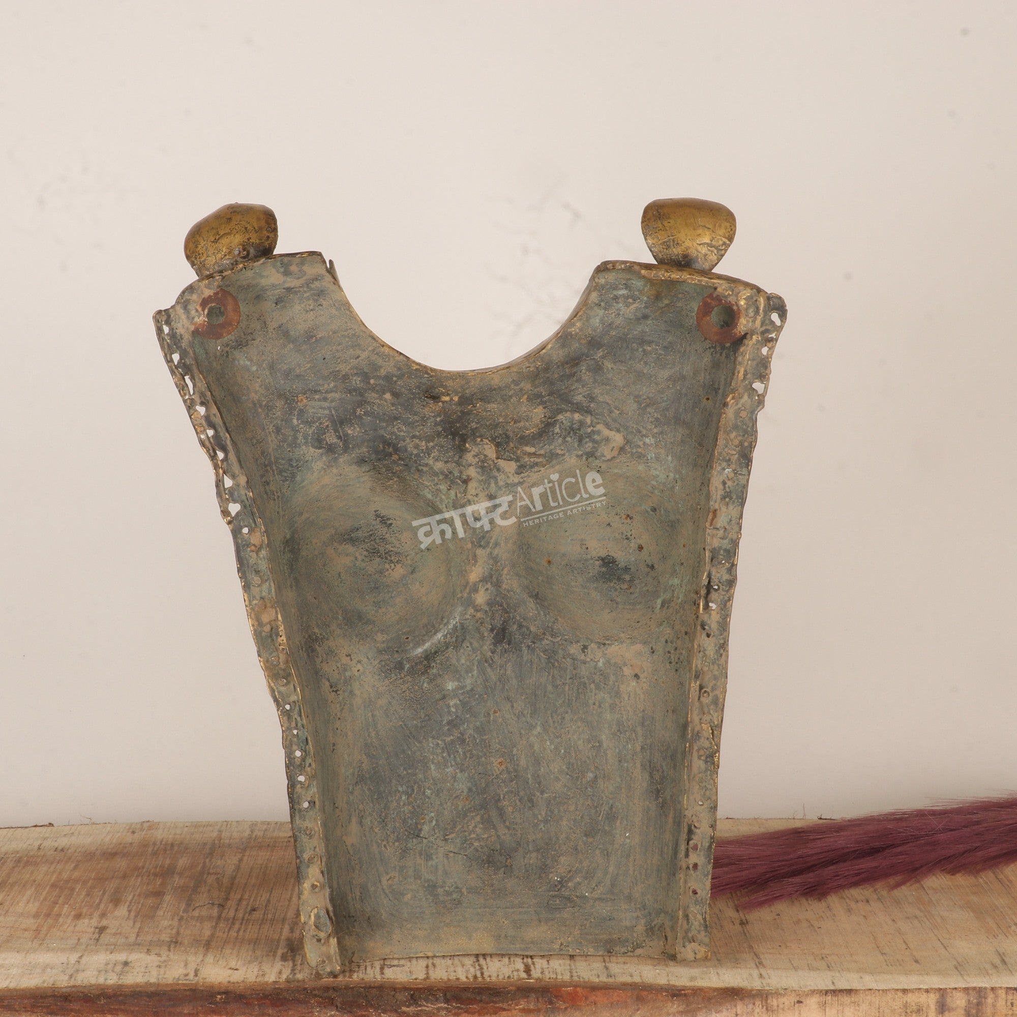 Traditional Brass Tribal Torso Sculpture