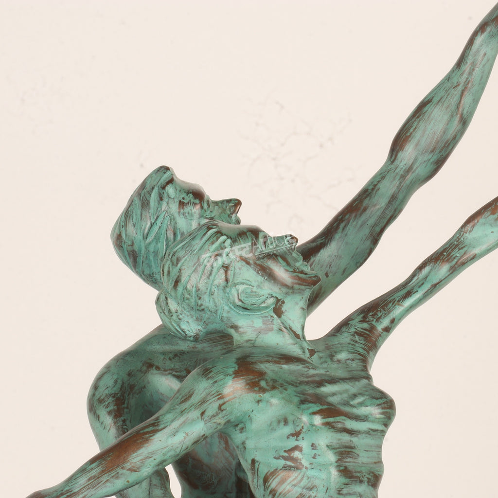 Brass Dancing Couple Sculpture