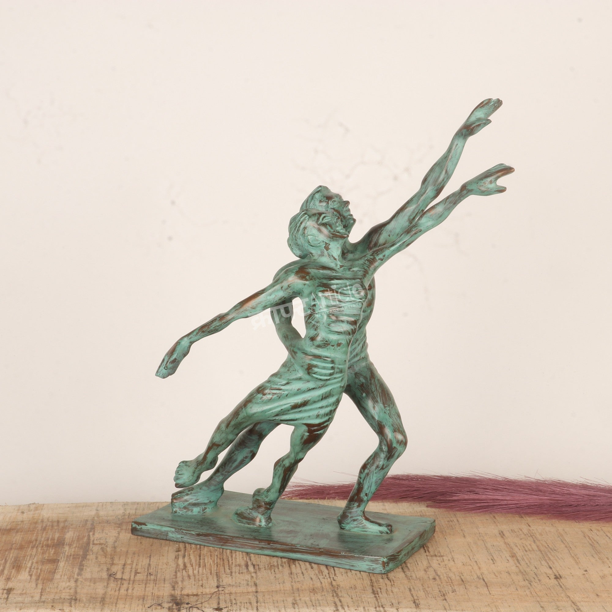 Brass Dancing Couple Sculpture