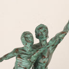 Brass Dancing Couple Sculpture