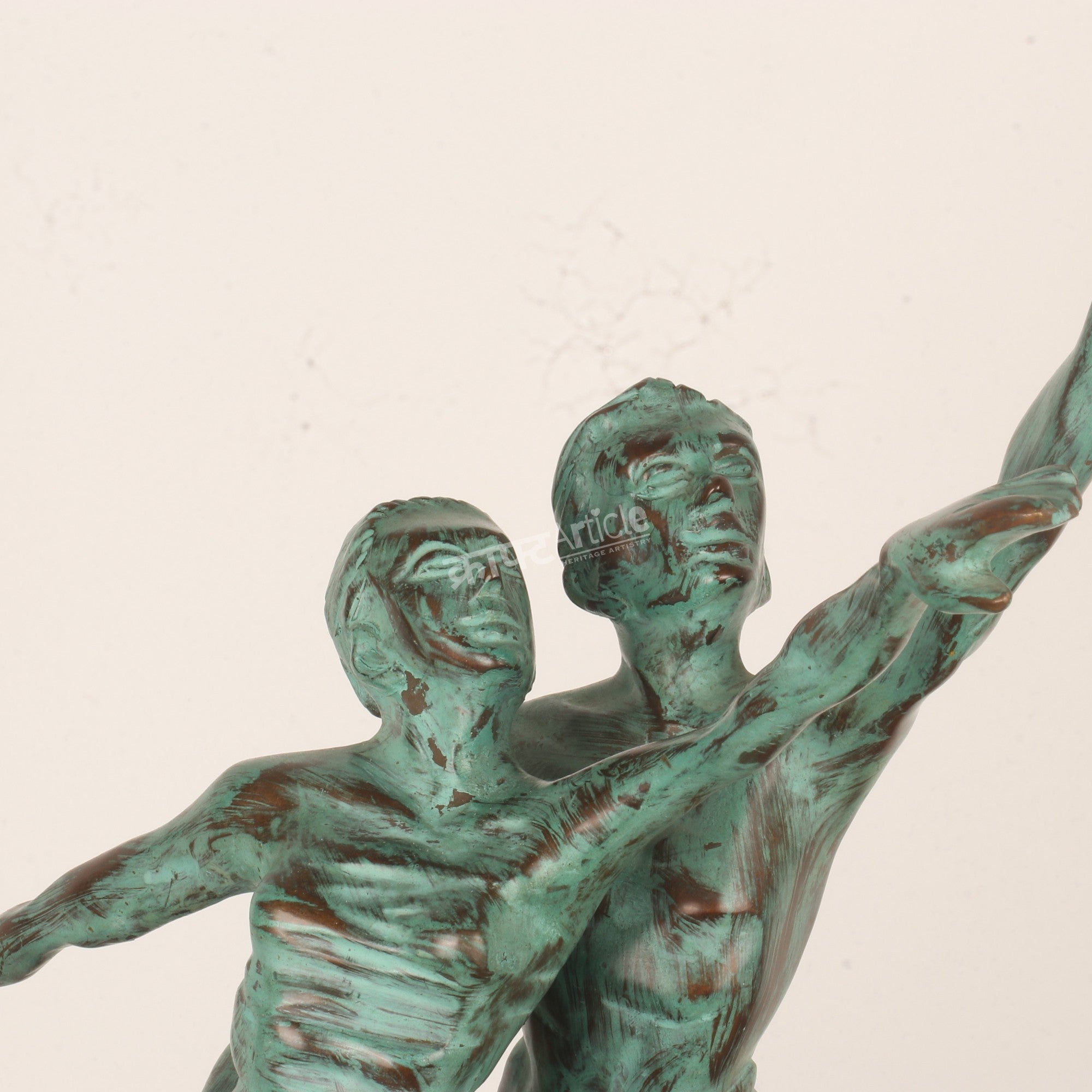 Brass Dancing Couple Sculpture
