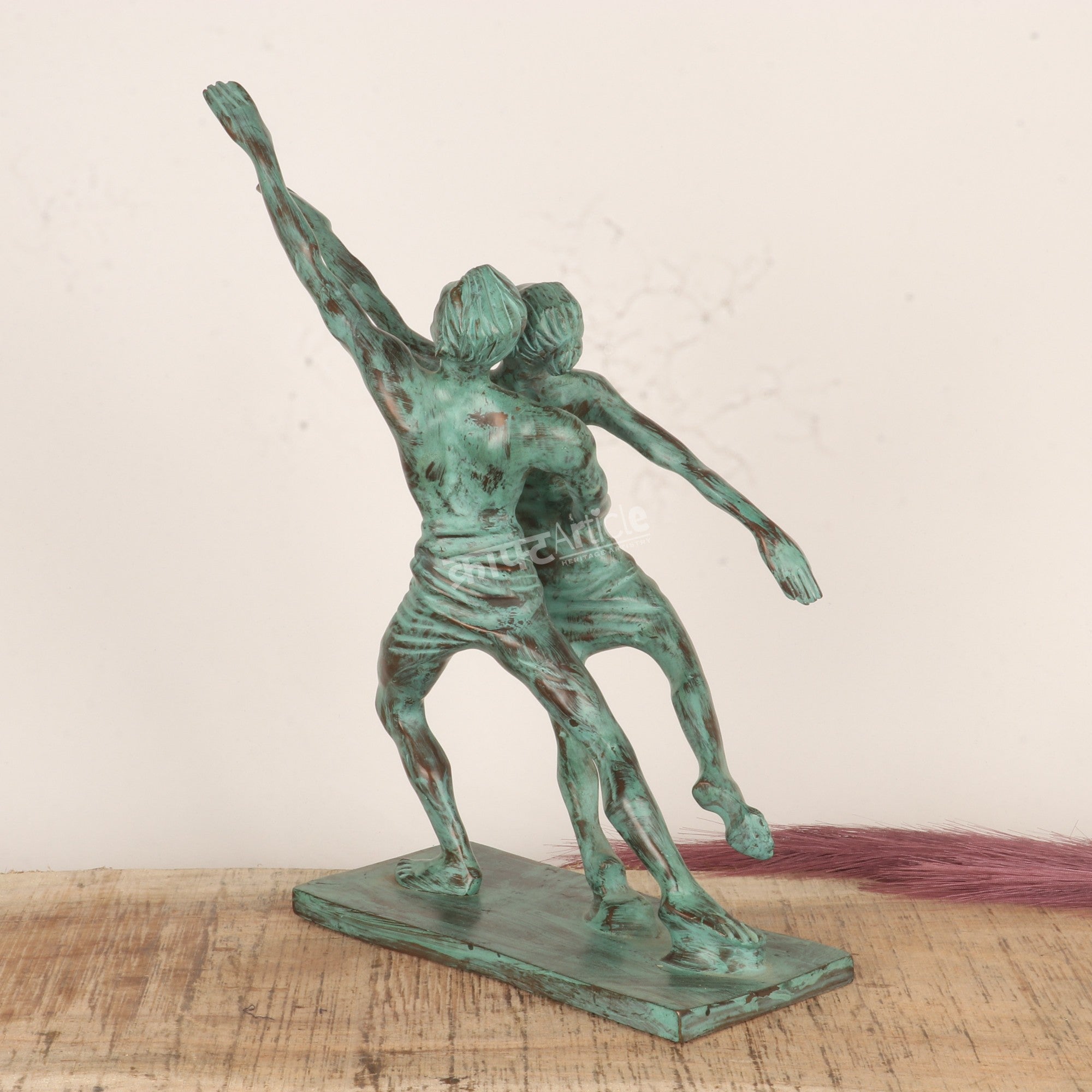 Brass Dancing Couple Sculpture