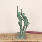 Brass Dancing Couple Sculpture