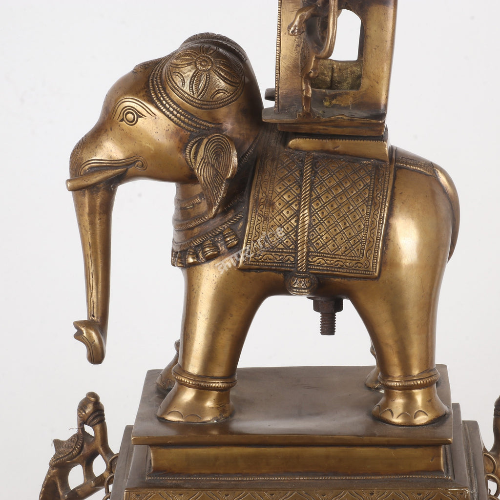 Brass Elephant Table Décor – Royal Elegance with Traditional Charm