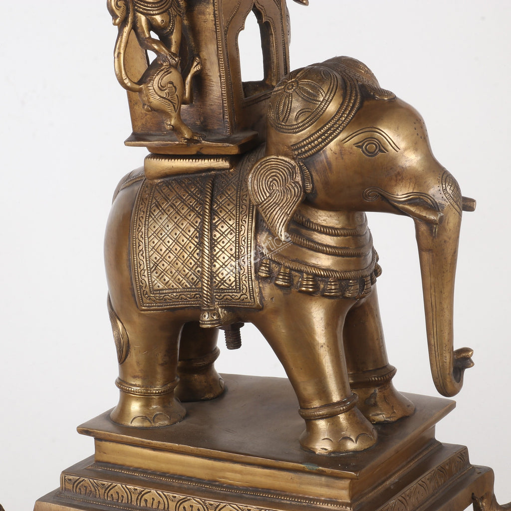Brass Elephant Table Décor – Royal Elegance with Traditional Charm