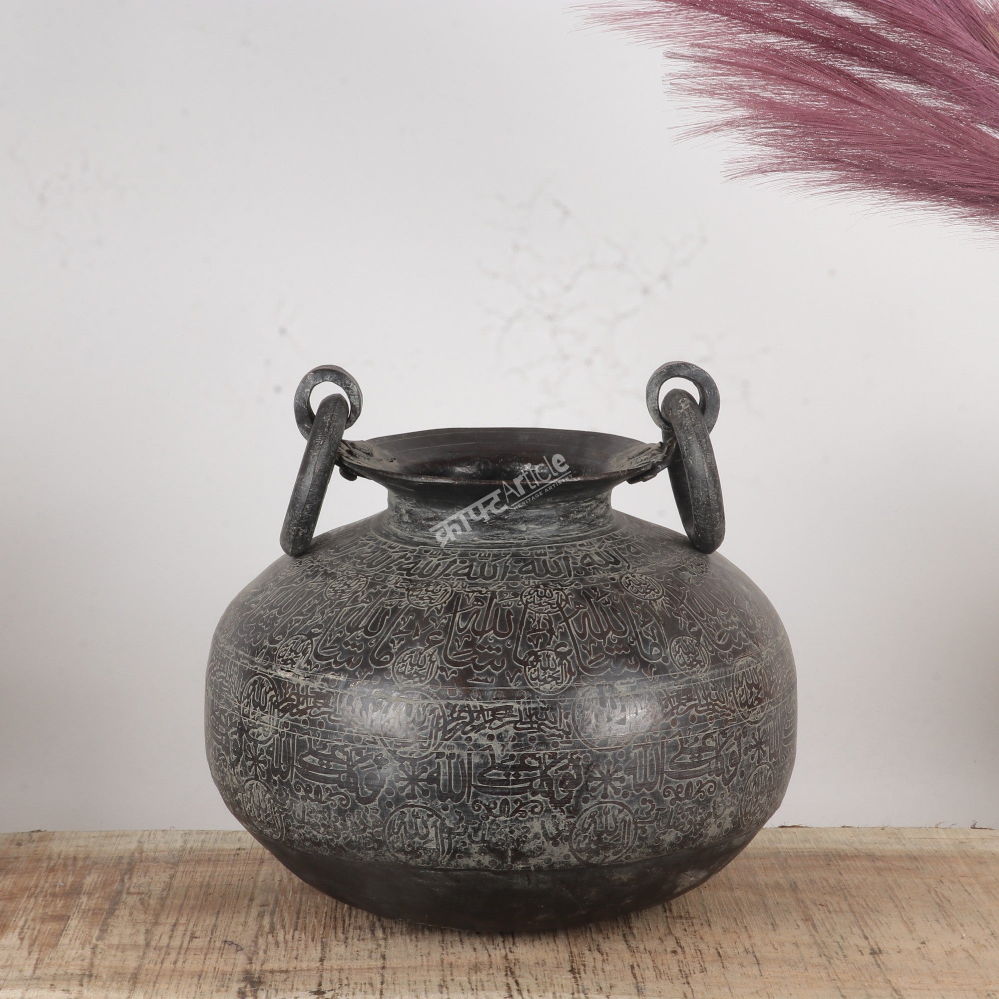 Brass Handcrafted Decorative Planter Vintage Black