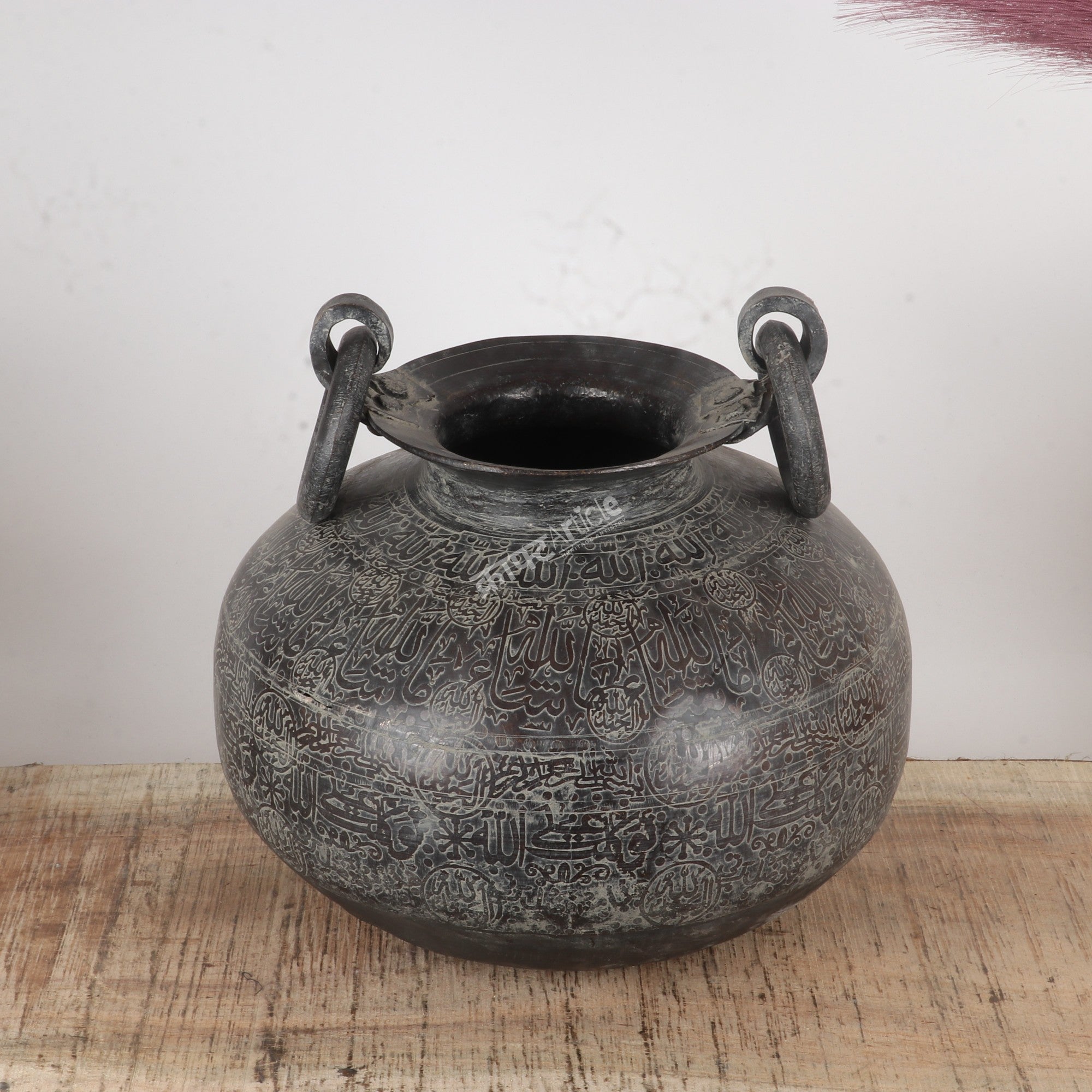 Brass Handcrafted Decorative Planter Vintage Black