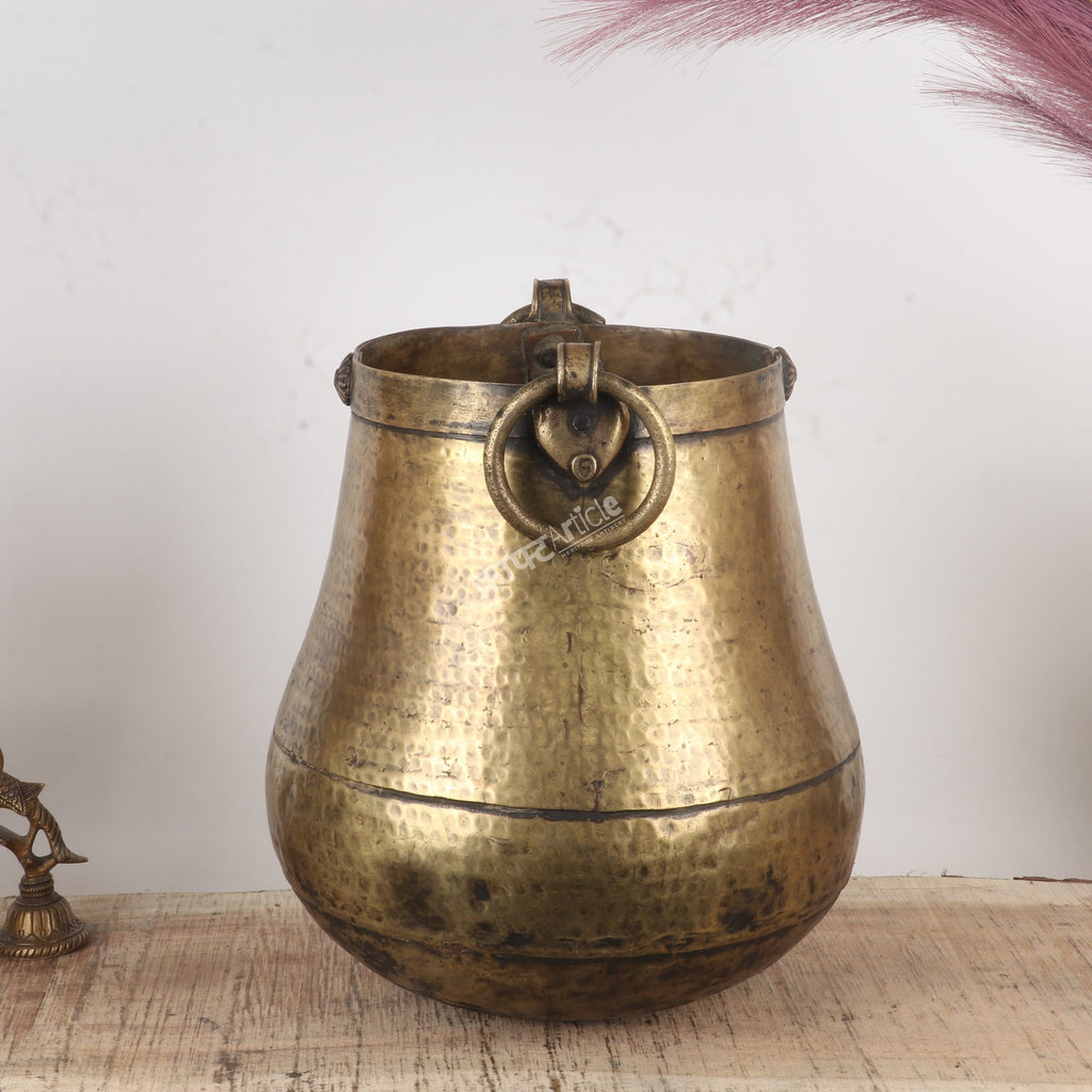 Vintage Handcrafted Brass Planter