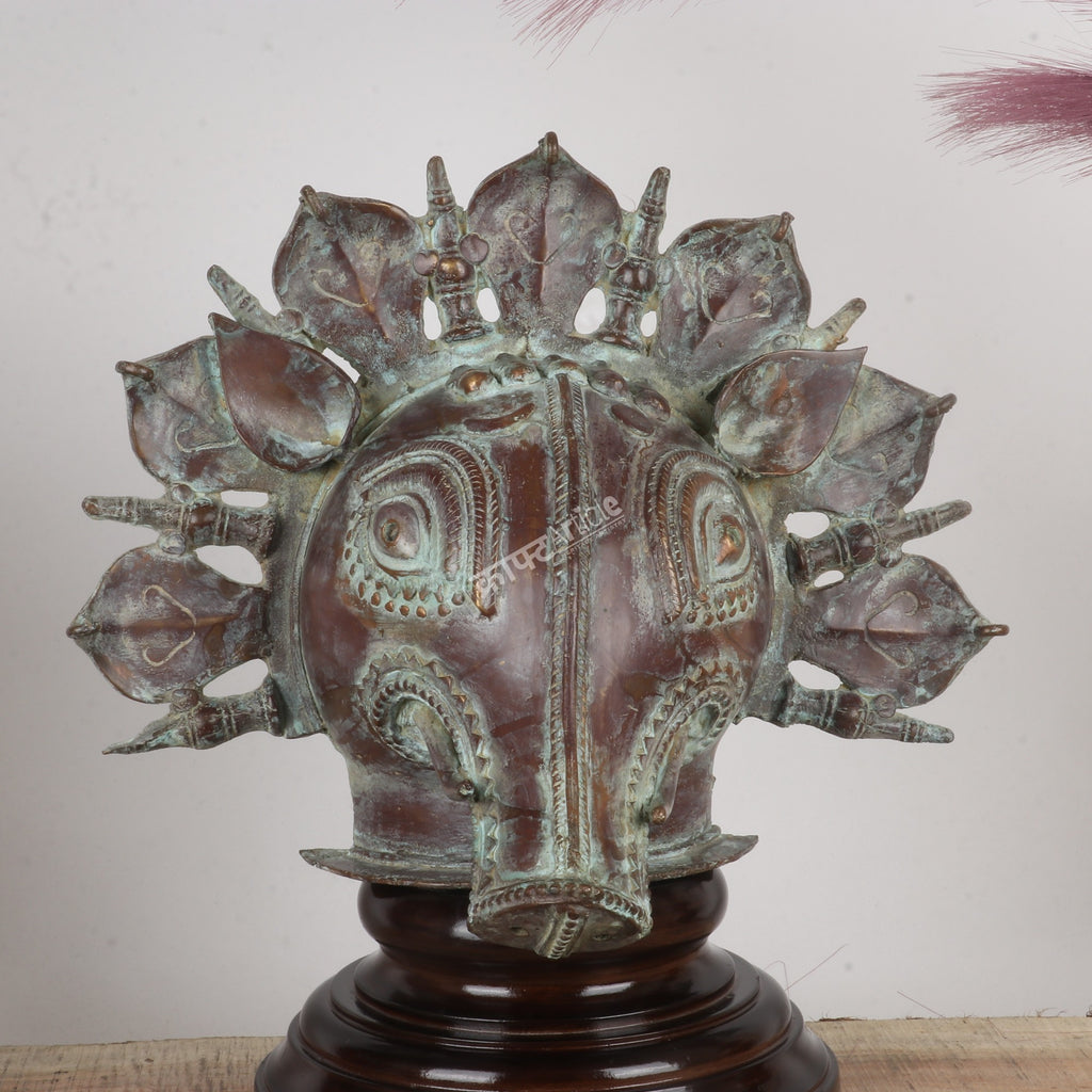 Brass Varaha Mask – Sacred Wall Hang & Table Décor Accent