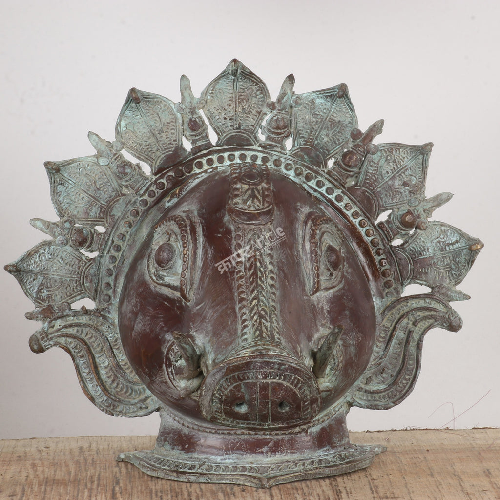 Brass Varaha Mask – Wall Hanging & Table Décor Accent