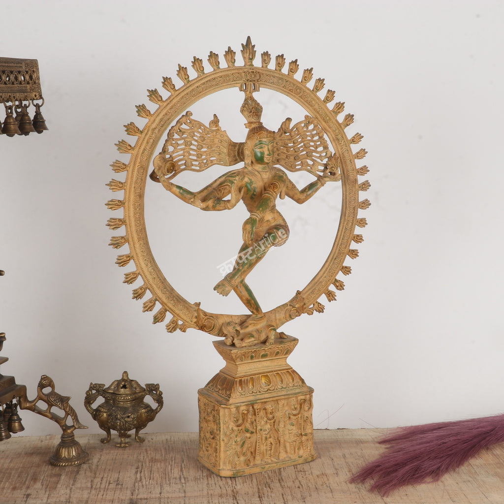 Brass Lord Shiva Natraj Sculpture – Cosmic Dance of Creation