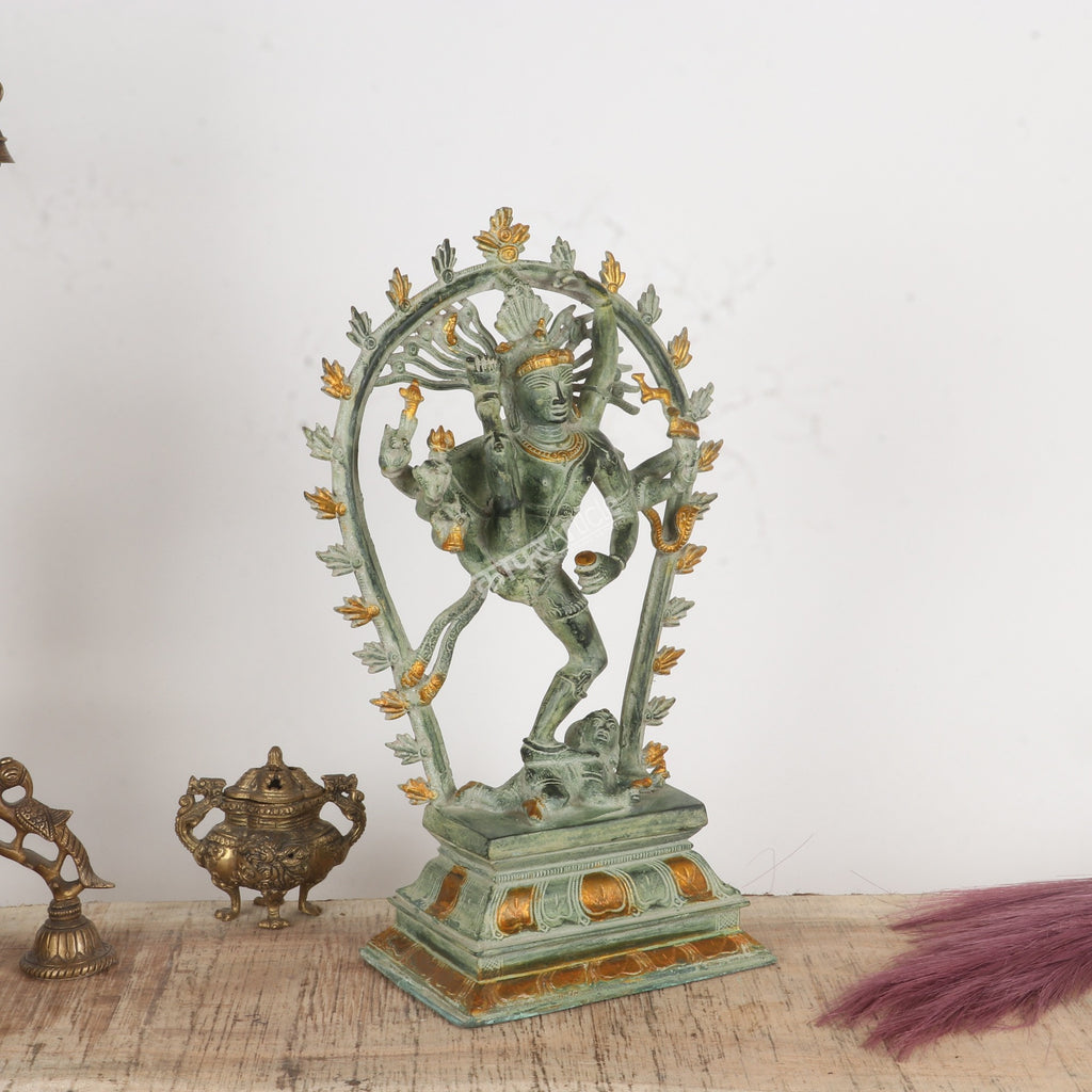 Brass Lord Shiva Natraj Statue – Cosmic Dance of Creation