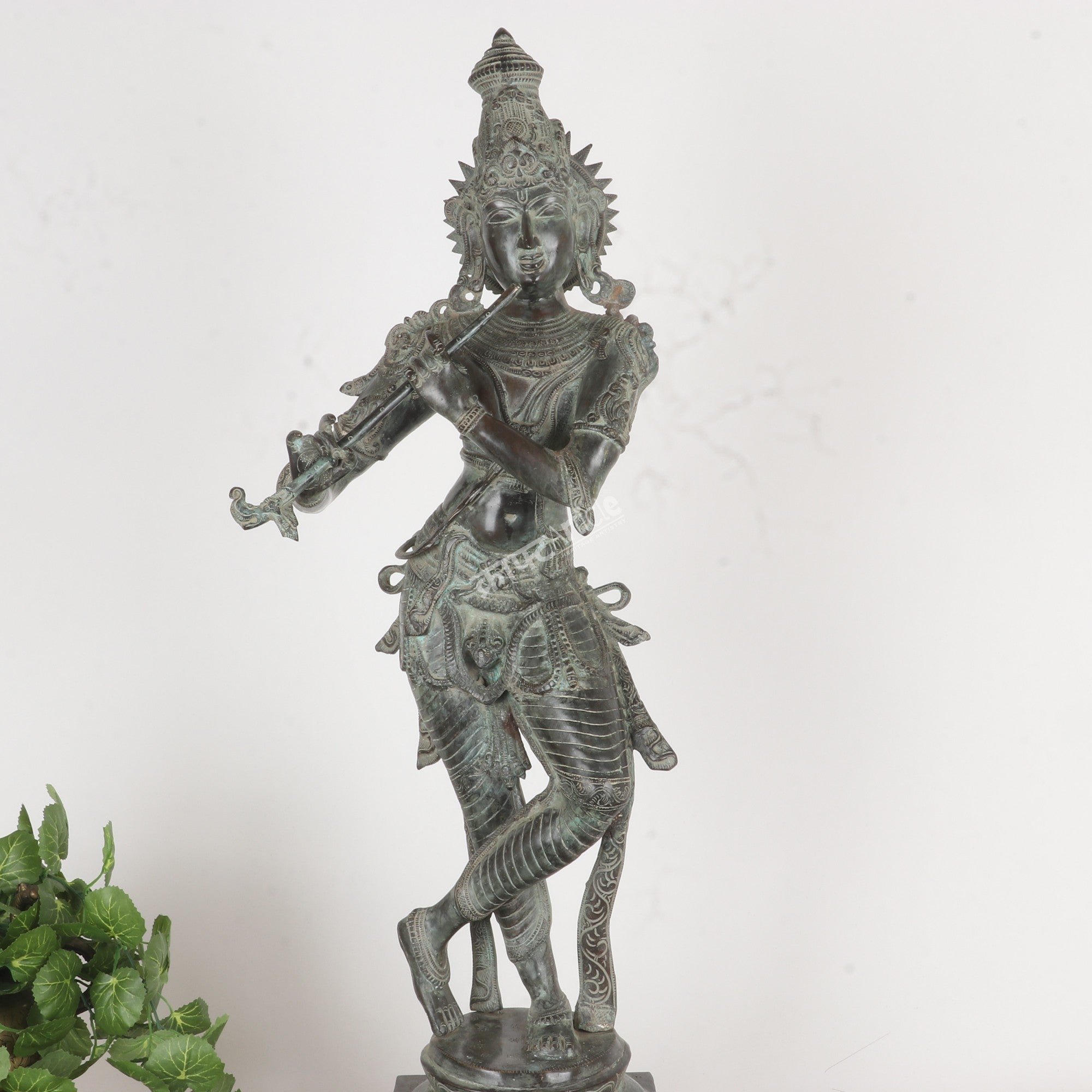 Brass Lord Krishna Statue