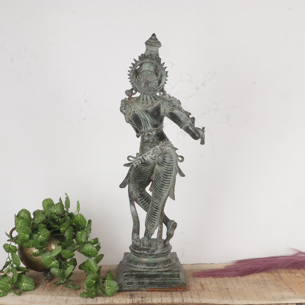 Brass Lord Krishna Statue