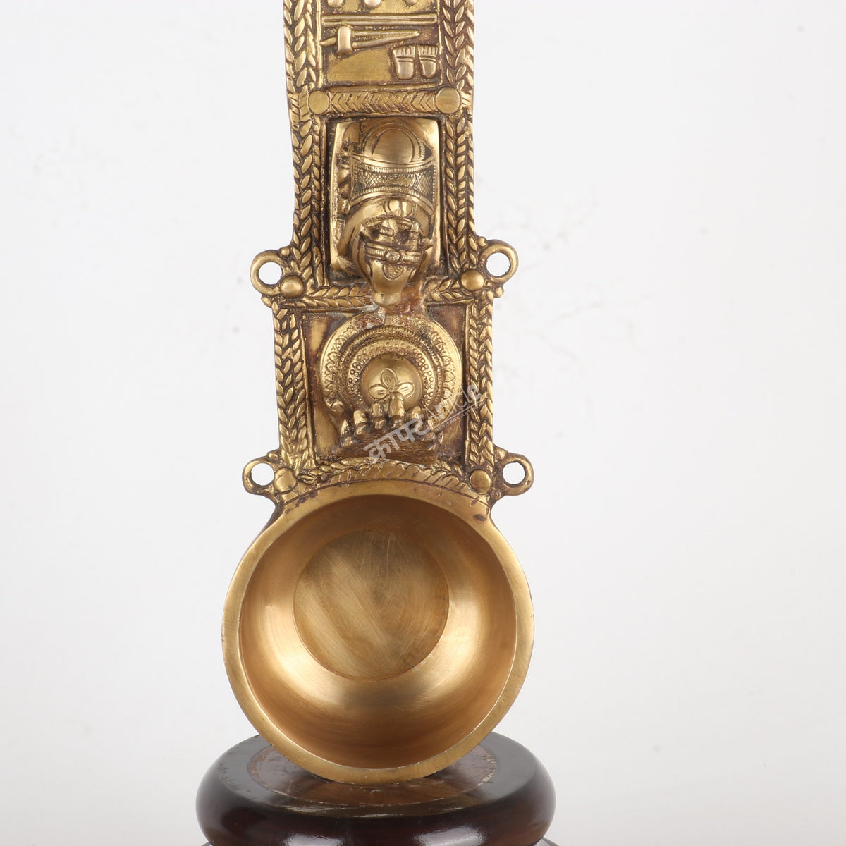Pooja Spoon with Nandi & Shiva Lingam – Sacred Brass Ritual Ladle