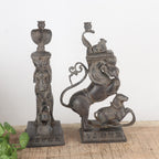 Brass Mythical Yali Sculptures – Pair