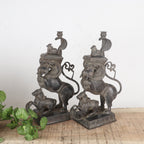 Brass Mythical Yali Sculptures – Pair
