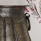 Vintage Handcrafted Brass Large Planter