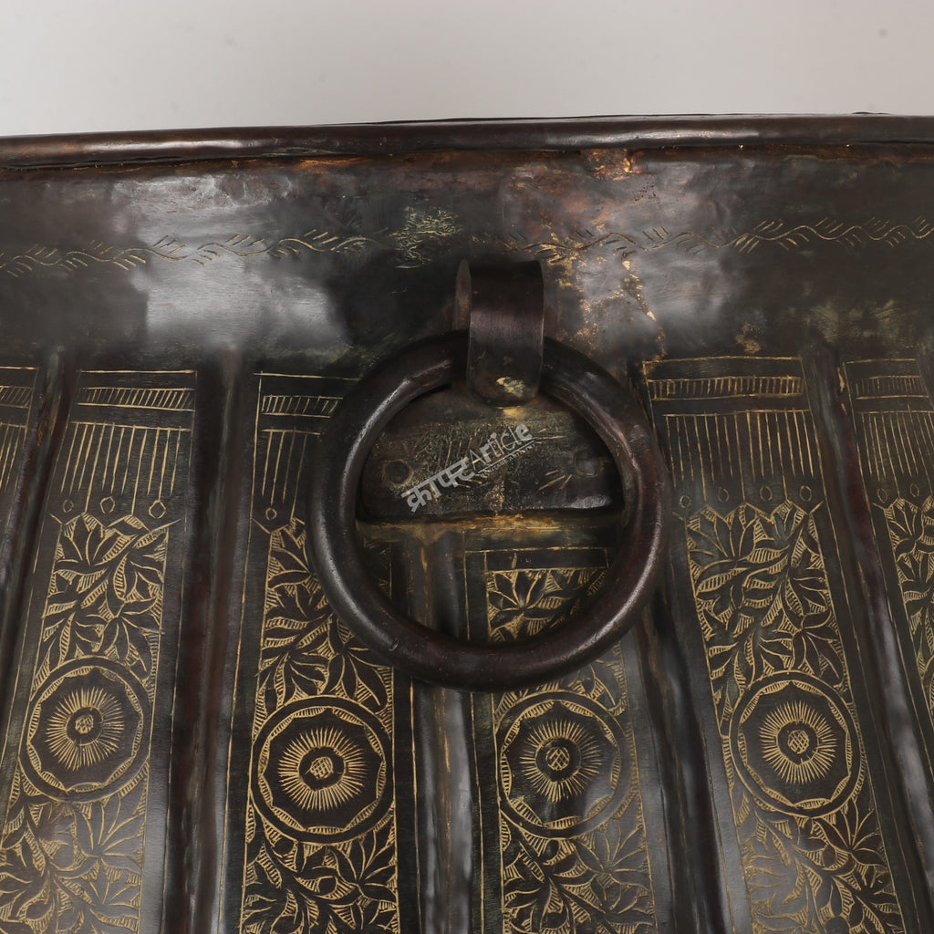 Vintage Handcrafted Brass Large Planter