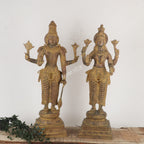 Brass Lord Vishnu Lakshmi Sculpture
