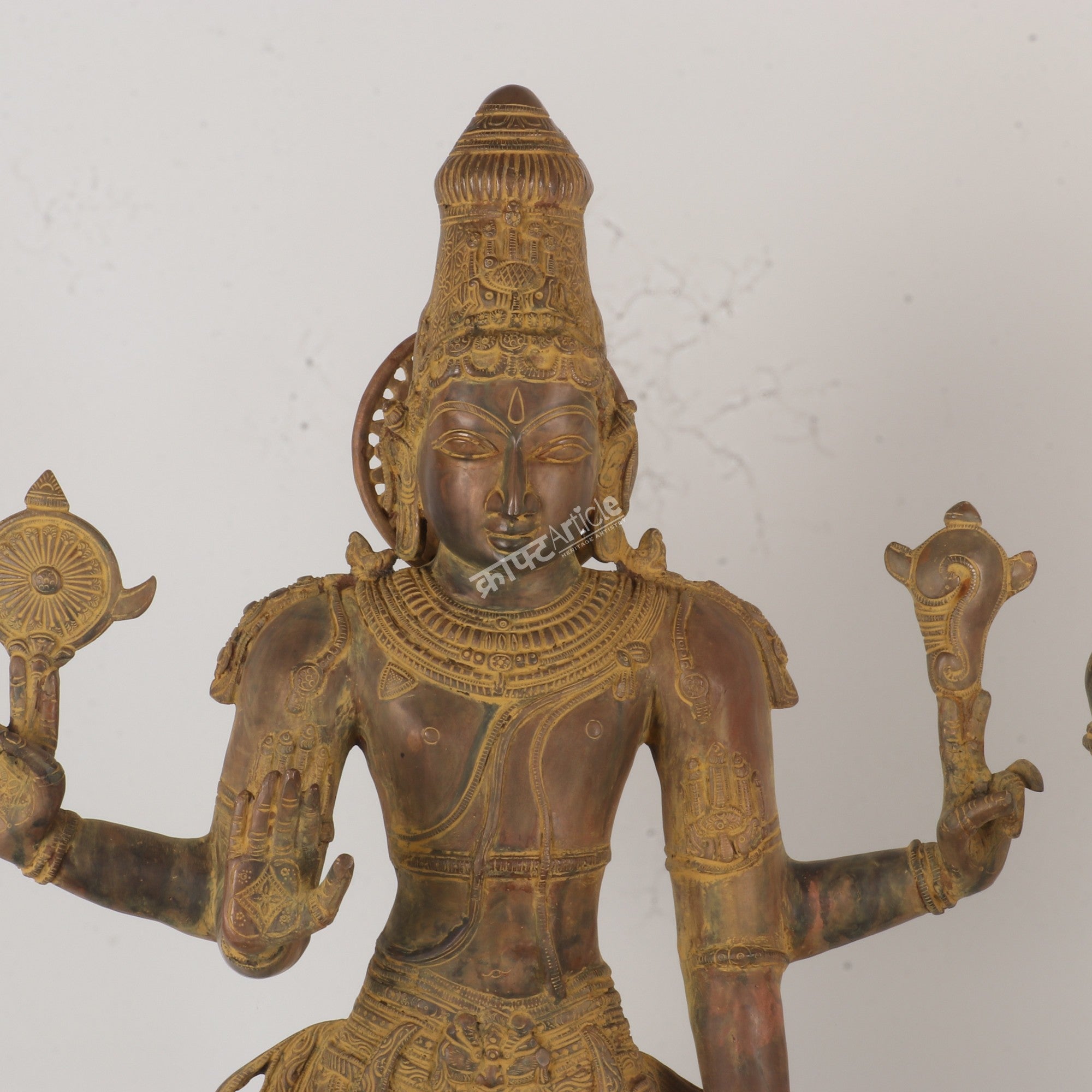 Brass Lord Vishnu Lakshmi Sculpture
