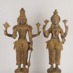 Brass Lord Vishnu Lakshmi Sculpture