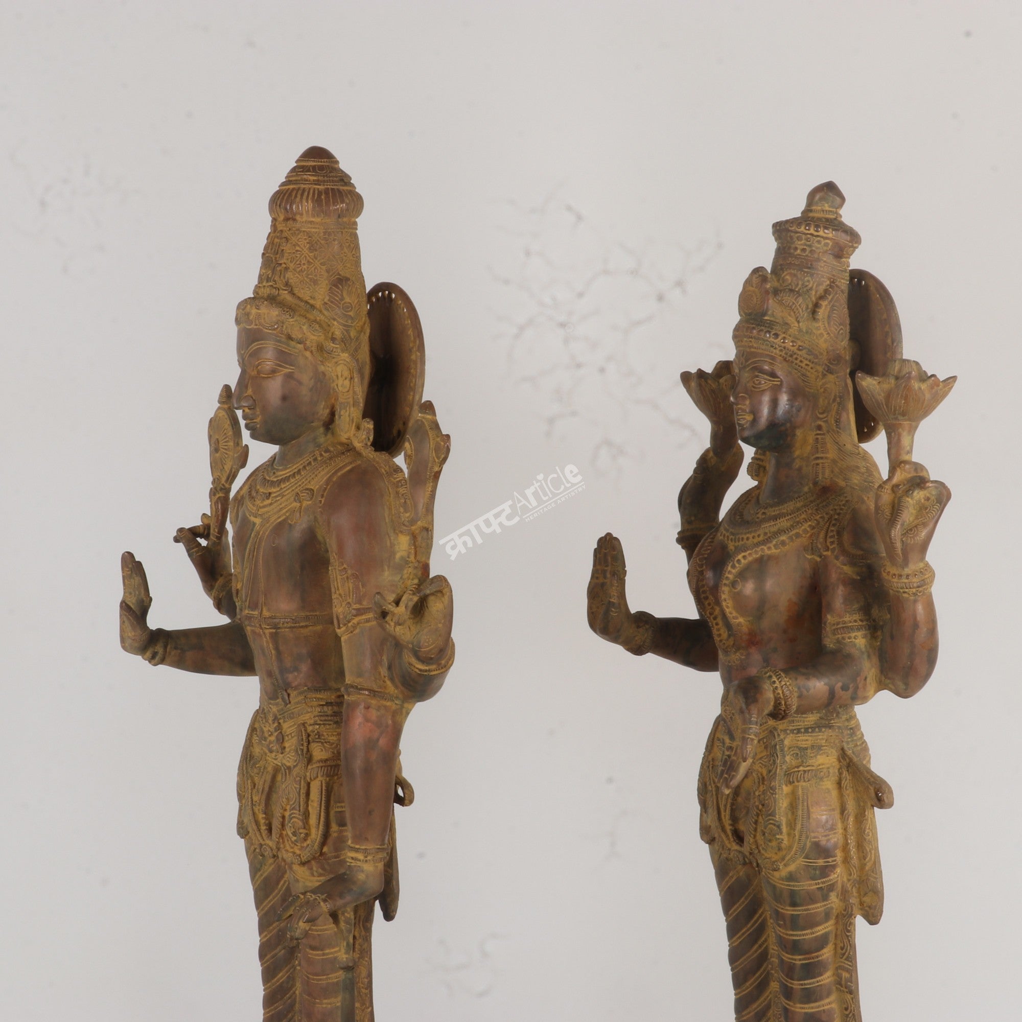 Brass Lord Vishnu Lakshmi Sculpture