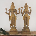 Brass Lord Vishnu Lakshmi Sculpture
