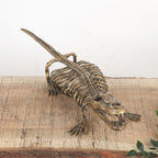 Brass Handcrafted Crocodile Skeletal Décor Accent