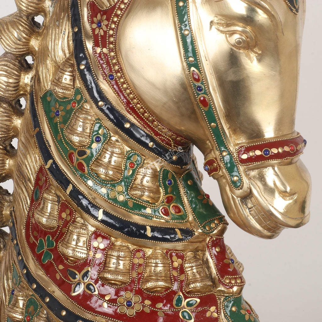 Decorative Brass Royal Head Figurine