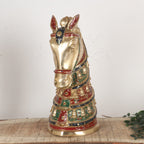 Decorative Brass Royal Head Figurine