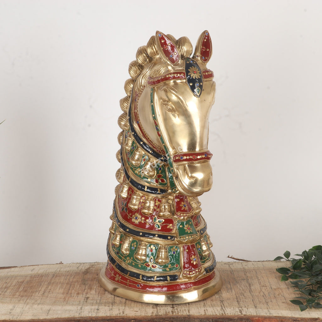 Decorative Brass Royal Head Figurine