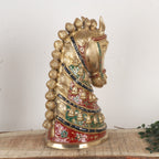 Decorative Brass Royal Head Figurine