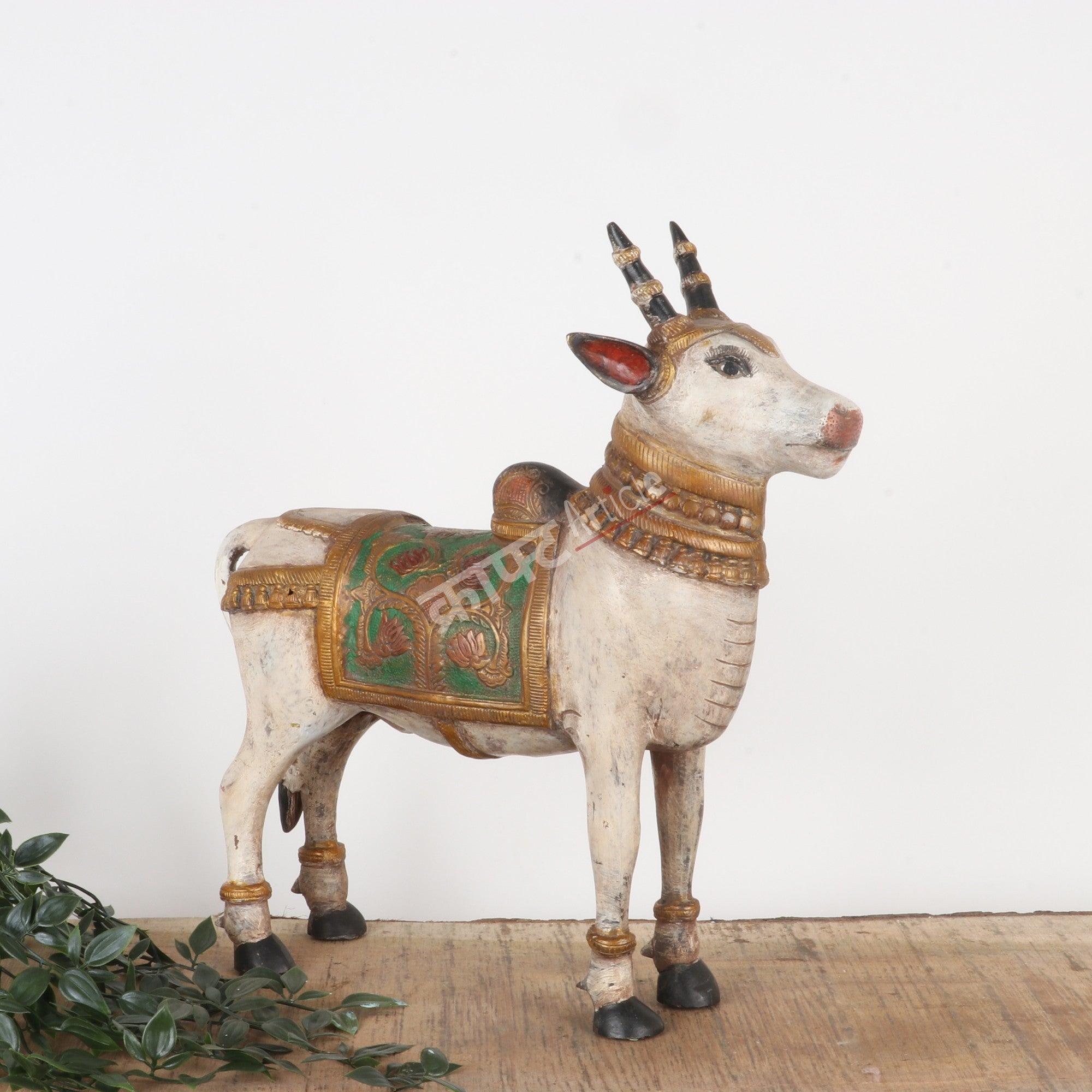 Brass Nandi Bull Sculpture – Sacred Symbol of Devotion & Strength