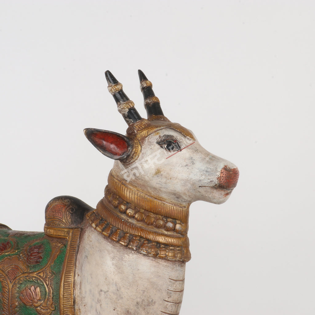 Brass Nandi Bull Sculpture – Sacred Symbol of Devotion & Strength