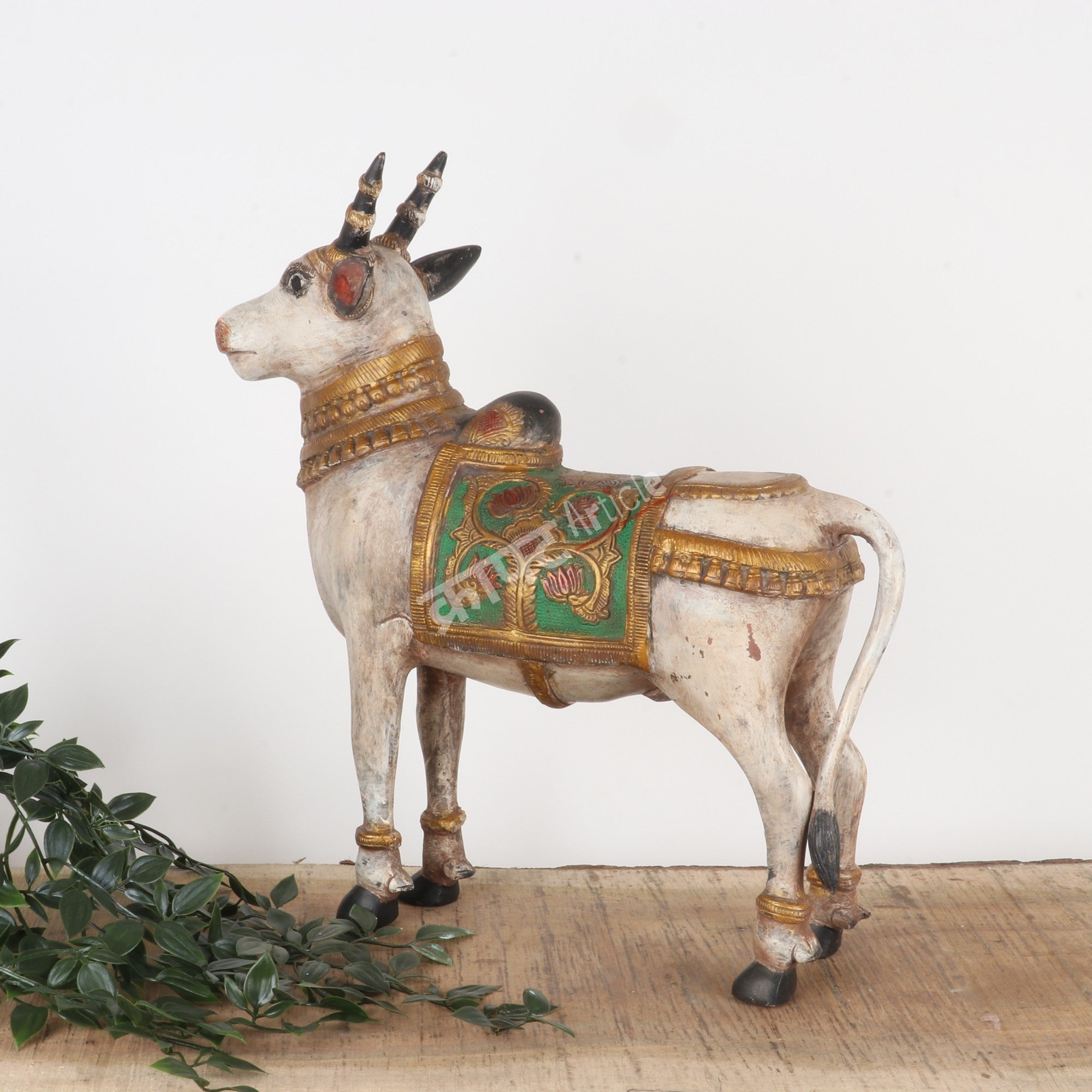 Brass Nandi Bull Sculpture – Sacred Symbol of Devotion & Strength