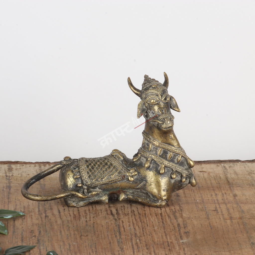 Handcrafted Dokra Tribal Art Nandi (Bull) Pair