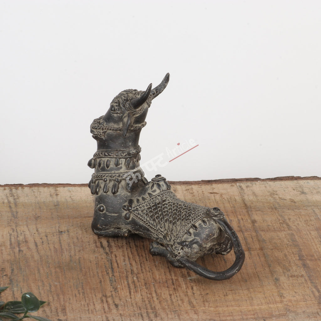 Handcrafted Dokra Tribal Art Nandi (Bull) Pair