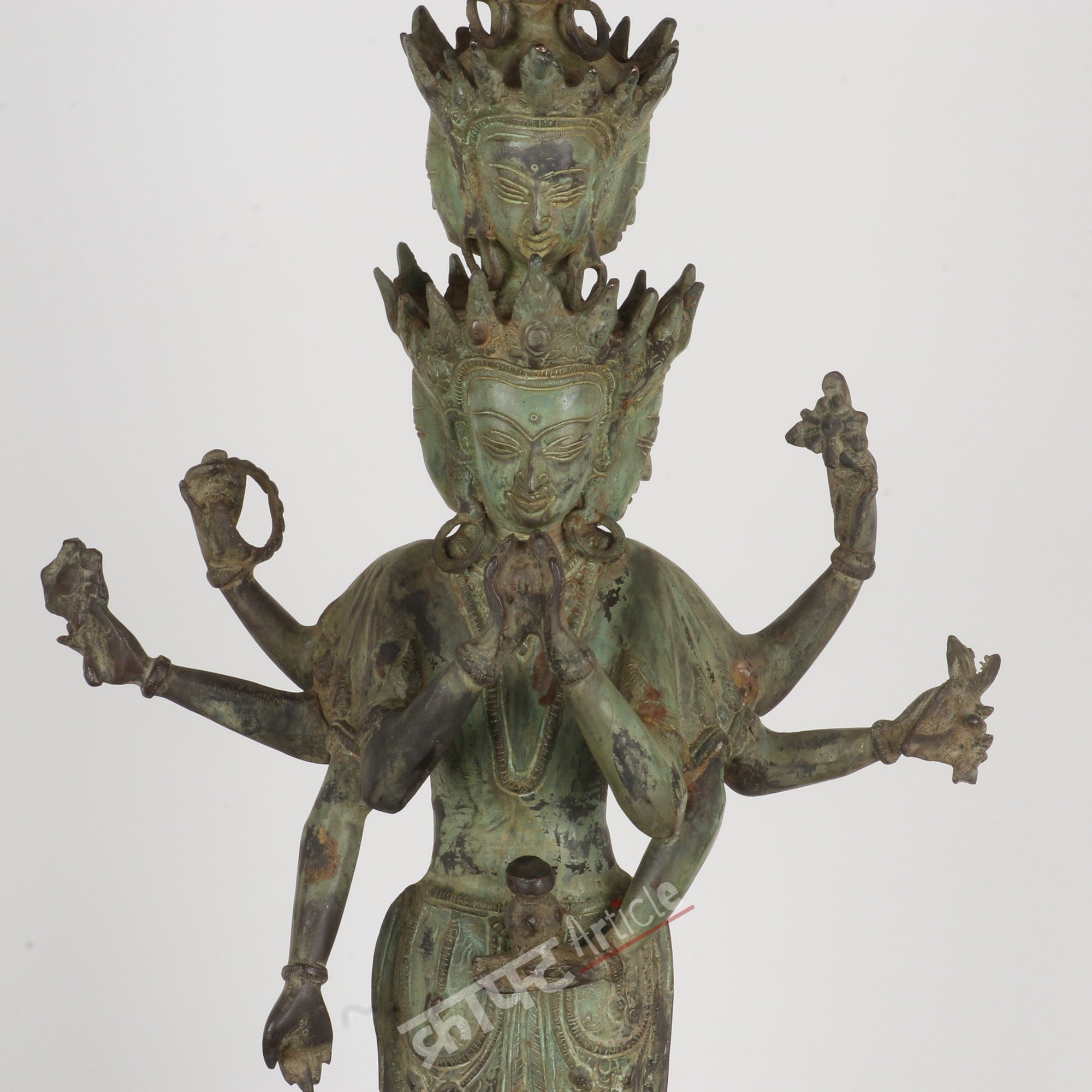 Brass Avalokiteshvara (Bodhisattva of Compassion) Sculpture