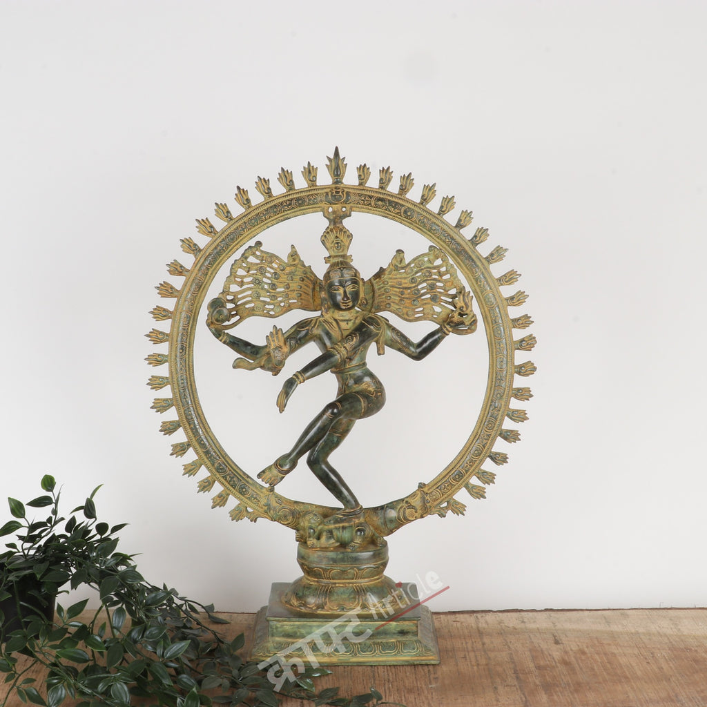 Brass Lord Shiva Natraj Idol – Cosmic Dance of Creation