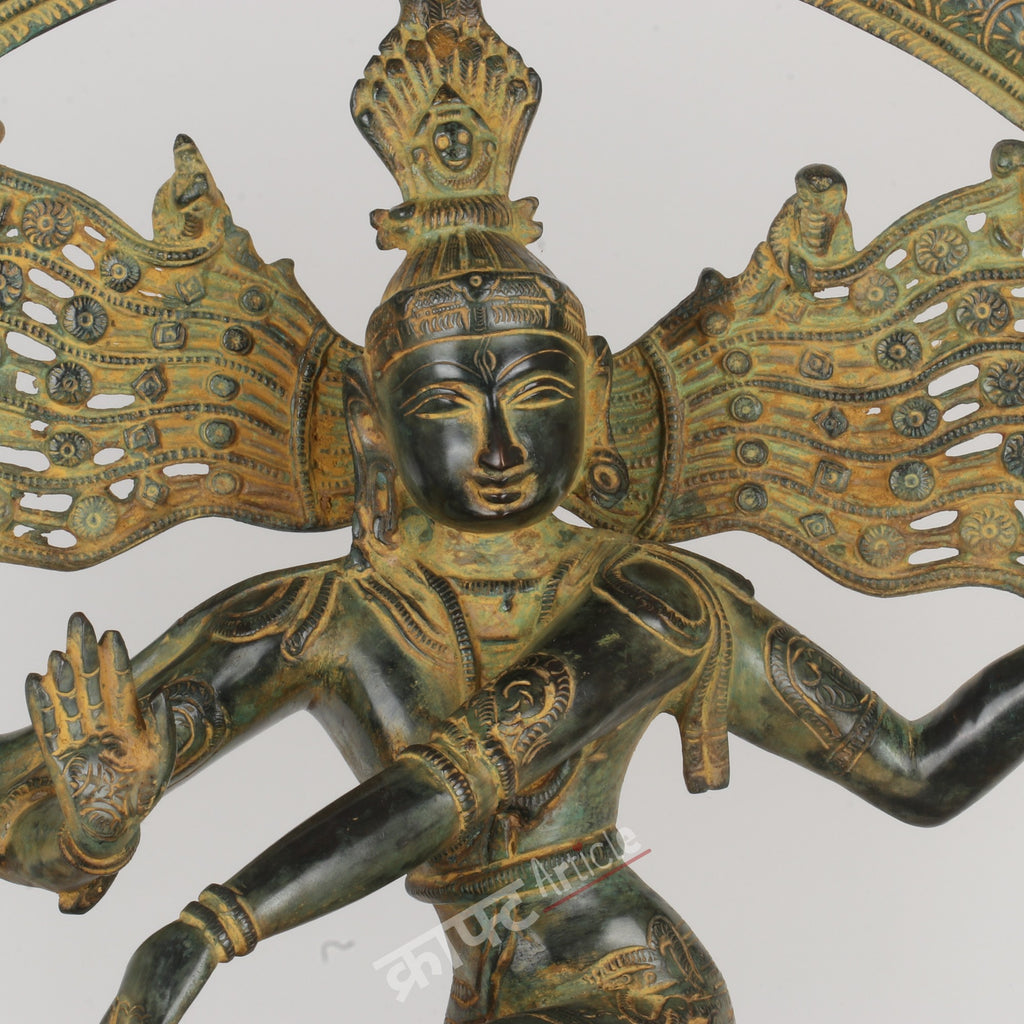 Brass Lord Shiva Natraj Idol – Cosmic Dance of Creation