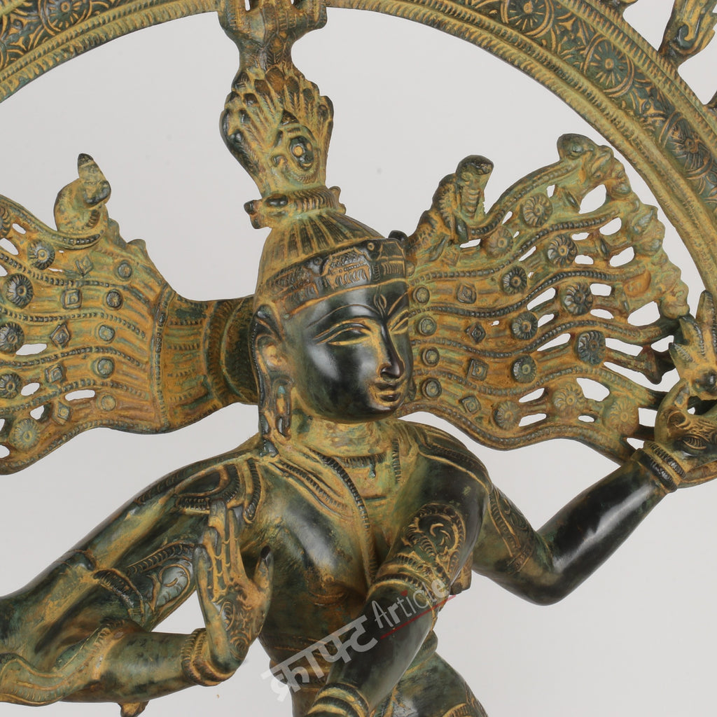 Brass Lord Shiva Natraj Idol – Cosmic Dance of Creation