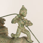 Royal Brass Elephant Procession Sculpture on Wheels