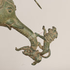 Royal Brass Elephant Procession Sculpture on Wheels