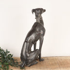 Vintage Brass Dog Sculpture