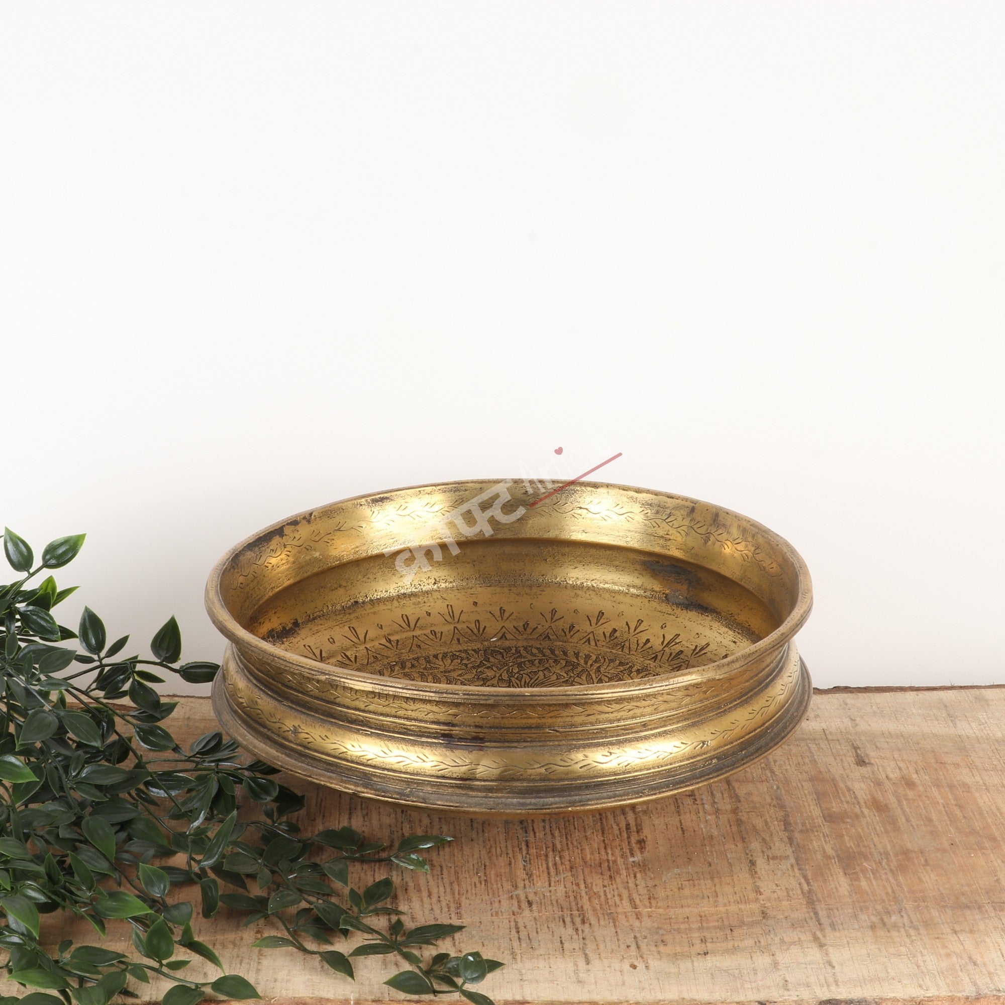 Brass Carving Urli Figurine