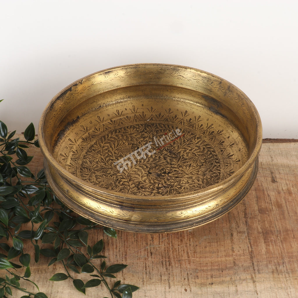 Brass Carving Urli Figurine